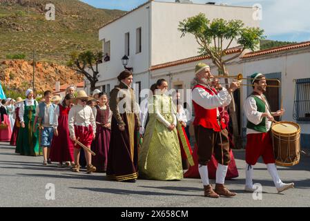 PADULES, ESPAGNE - 11 MAI 2024 reconstitution de faits historiques concernant la recréation de la paix des Alpujarras de 1570 par les habitants du t Banque D'Images