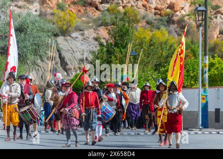 PADULES, ESPAGNE - 11 MAI 2024 reconstitution de faits historiques concernant la recréation de la paix des Alpujarras de 1570 par les habitants du t Banque D'Images