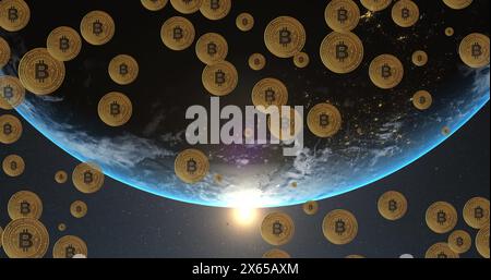 Image de cellules covid et de filature de brins d'adn Banque D'Images