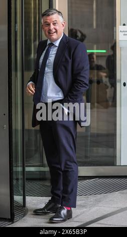 Londres, Royaume-Uni. 12 mai 2024. Jonathan Ashworth, député du Parti travailliste, Shadow Paymaster General, est vu à la BBC pour les émissions du dimanche matin. Crédit : Imageplotter/Alamy Live News Banque D'Images