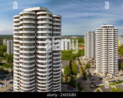 Osiedle Tysiaclecia, Millennial Housing Estate, Katowice, Pologne Banque D'Images