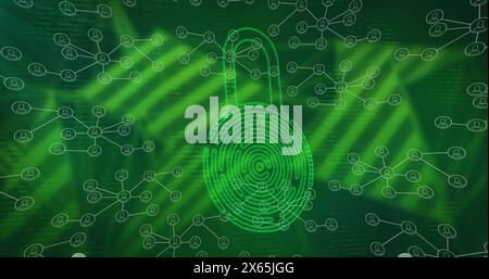 Illustration des icônes de média sur le traitement des données Banque D'Images