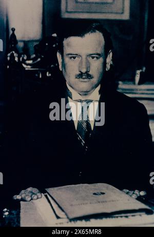 Portrait de l'homme politique français et premier ministre Edouard Daladier, 1933 Banque D'Images