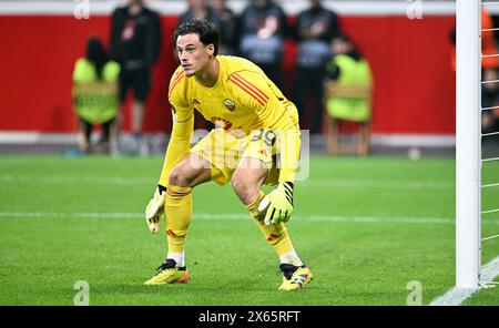 Europa League, BayArena Leverkusen, demi-finale 2. Leg ; Bayer Leverkusen - AS ROM ; Mile Svilar (ASR) Banque D'Images