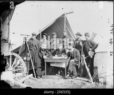 Yorktown, Virginie, environs. Ingénieurs topographiques, Camp Winfield Scott, photographies de la guerre de Sécession 1861-1865 Banque D'Images