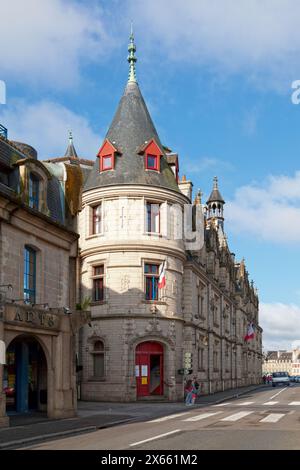 Quimper, France - 24 juillet 2017 : à l'extérieur de l'hôtel de la préfecture du Finistère (Hôtel de préfecture du Finistère) à Quimper. Banque D'Images