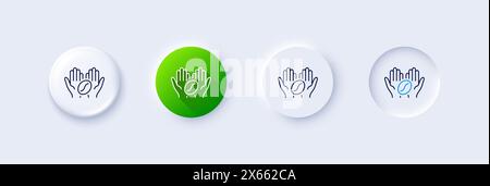 Icône de cordon de café. Tenez le signe haricot rôti. J'adore la caféine. Icônes de ligne. Vecteur Illustration de Vecteur