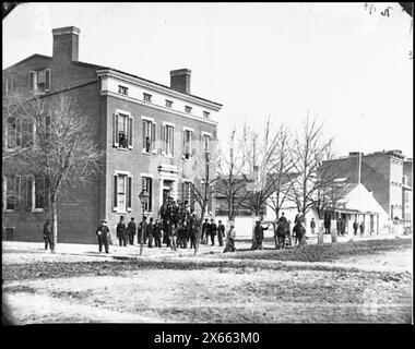 Washington, D.C. Clerks in front of office of Commissary General of Prisoners, F réunis at 20th NW, civil War Photographs 1861-1865 Banque D'Images