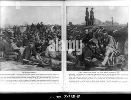 Vétérans de l'Union de tranchée et de champ avant Petersburg Dec. 1864 , titre corrigé soldats de l'Union retranchés le long de la rive ouest de la rivière Rappahannock à Fredericksburg, photographies de la guerre de Sécession 1861-1865 Banque D'Images