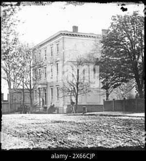 Richmond, Virginie Résidence de Jefferson Davis (1201 East Clay Street) ; vue de plus près, photographies de la guerre de Sécession 1861-1865 Banque D'Images