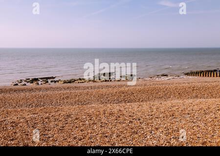 La plage de Leonard on Sea, East Sussex, England, UK, 2024, de jour Banque D'Images