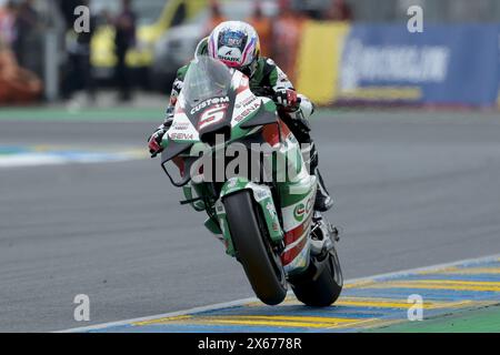 Johann Zarco de France #5 et LCR Honda Castrol en action lors du Grand Prix de France Michelin MotoGP 2024 (27 tours) le jour 3 sur le circuit Bugatti le 12 mai, au Mans, France Banque D'Images