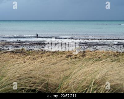 Plage et dunes, Gualan, South Uist, Hébrides extérieures, Écosse Banque D'Images