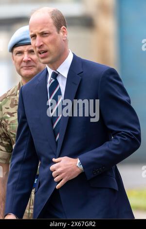 Middle Wallop, Royaume-Uni, 13 mai 2024. Sa Majesté le roi Charles III a officiellement cédé le rôle de colonel en chef du corps aérien de l'armée de terre à son Altesse Royale le Prince de Galles au Centre d'aviation de l'armée de terre de Middle Wallop, Hampshire. Crédit : A.A. Gill/Alamy Live News Banque D'Images