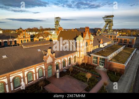 La mine de charbon désaffectée et le musée Zeche Zollern à Dortmund vu des airs, Rhénanie du Nord-Westphalie, Allemagne, Europe Banque D'Images