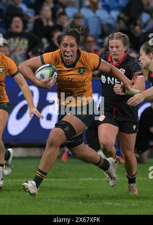 Sydney, Australie. 11 mai 2024. Siokapesi Palu, de l'équipe australienne de rugby féminin, est vue en action lors du match Pacific four Series 2024 entre l'Australie et le Canada qui s'est tenu au stade Allianz. Score final ; Australie 17:33 Canada. (Photo Luis Veniegra/SOPA images/SIPA USA) crédit : SIPA USA/Alamy Live News Banque D'Images