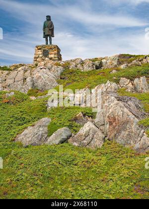 1497 voyage, Canada, Cap Bonavista, voyage d'exploration anglais, explorateur, réception de gala, histoire, navigateur et explorateur italien, statue de John Cabot, débarquement de John Cabot dans le Nouveau monde, Terre-Neuve, Amérique du Nord Banque D'Images