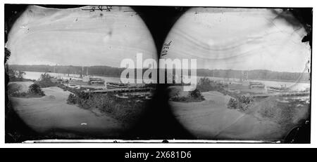Appomattox River, Virginie. Planteur de bateau de ravitaillement médical, photographies de la guerre de Sécession 1861-1865 Banque D'Images