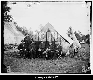 Culpeper, Virginie. Col. William R. Brewster, 73d New York Infantry and Staff, photographies de la guerre de Sécession 1861-1865 Banque D'Images