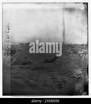 Fort Pulaski, Géorgie. Vue intérieure, photographies de la guerre de Sécession 1861-1865 Banque D'Images