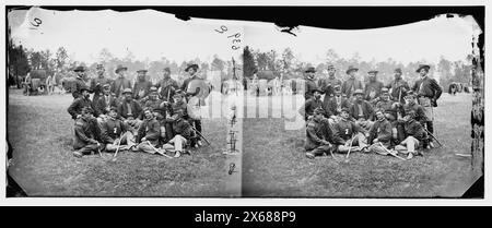 Fair Oaks, Virginie (environs). Officiers de brigade de l'artillerie à cheval commandée par le lieutenant Col. William Hays, photographies de la guerre de Sécession 1861-1865 Banque D'Images