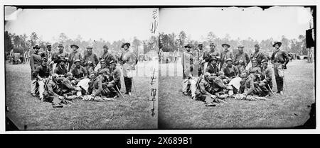 Fair Oaks, Virginie (environs). Officiers de brigade de l'artillerie à cheval commandée par le lieutenant Col. William Hays, photographies de la guerre de Sécession 1861-1865 Banque D'Images