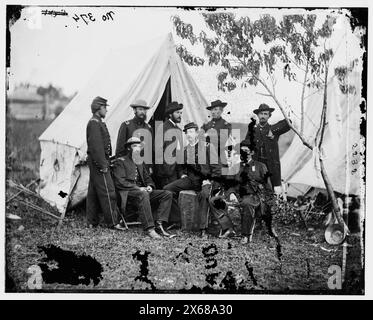 Bealeton, Virginie. Officiers du signal corps. Quartier général, armée du Potomac, photographies de la guerre de Sécession 1861-1865 Banque D'Images