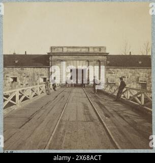 Port de Sally, Fort Monroe, Virginie, photographies de la guerre de Sécession 1861-1865 Banque D'Images