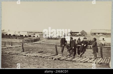 Quartiers d'hiver du département du quartier-maître, 6e corps d'armée. Près de Hazel River, Virginie, 1864, photographies de la guerre de Sécession 1861-1865 Banque D'Images