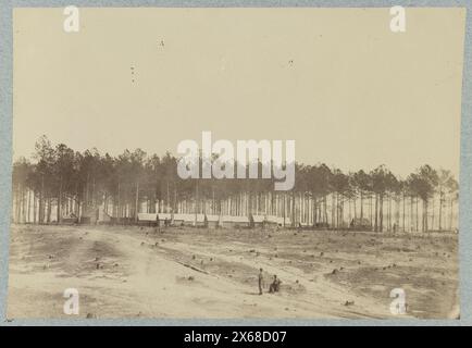 Quartier général du 6e corps d'armée près de Yellow Tavern, Virginie, février 1865, photographies de la guerre de Sécession 1861-1865 Banque D'Images