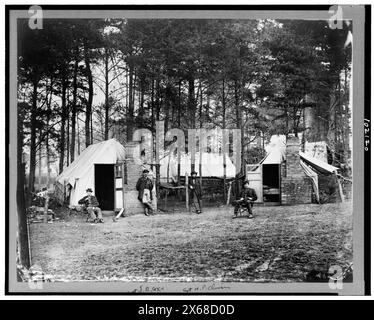 Quartiers du capitaine Harry Clinton, Qt. MST. Of Provost Marshal Dept., Brandy Station, Virginie, photographies de la guerre de Sécession 1861-1865 Banque D'Images