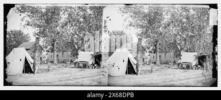 Fair Oaks, Virginie. Vieille maison à ossature sur le champ de bataille de Fair Oaks utilisée par la division de Hooker comme hôpital, photographies de la guerre de Sécession 1861-1865 Banque D'Images