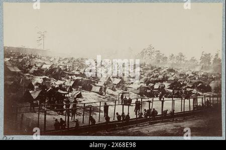 Prison d'Andersonville, Ga, 17 août 1864. Vue sud-est de la palissade, photographies de la guerre de Sécession 1861-1865 Banque D'Images