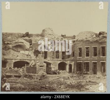 Vue de l'intérieur du fort Sumter en 1864, c'est-à-dire en 1863, prise par un photographe confédéré, photographies de la guerre de Sécession 1861-1865 Banque D'Images