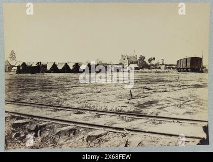 Quartier général du 6e corps d'armée. Warren Station, en face de Petersburg, Virginie, photographies de la guerre de Sécession 1861-1865 Banque D'Images