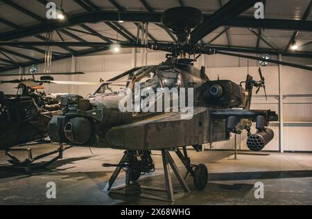 Westland Apache AH Mk1 ZJ224 maintenant exposé au Musée de l'aviation de l'armée Banque D'Images