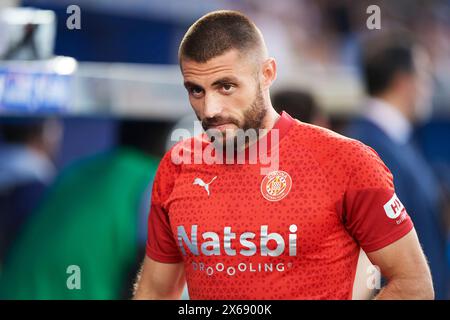 David Lopez du Girona FC regarde pendant le match LaLiga EA Sports entre le Deportivo Alaves et le Girona FC au stade Mendizorrotza le 10 mai 2024 in Banque D'Images