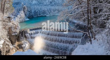 Chutes d'eau de Lech près de Füssen, Swabia, Allgäu, Bavière, Allemagne Banque D'Images