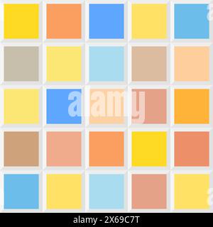 Couleurs du lever du soleil, palette de couleurs de tuiles, élément de conception Illustration de Vecteur