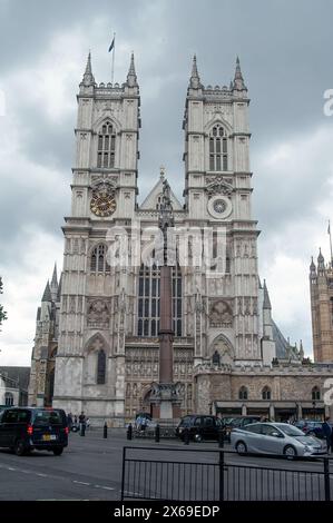 Londres, Angleterre, Royaume-Uni ; abbaye de Westminster ; vue générale de l'entrée principale ; Gesamtansicht vom Haupteingang Banque D'Images