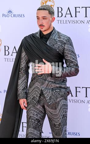 LONDRES, ANGLETERRE - 12 MAI : Kyron Hamilton assiste aux BAFTA Television Awards 2024 avec P&O Cruises au Royal Festival Hall de Londres, en Angleterre. Crédit : Voir Li/Picture Capital/Alamy Live News Banque D'Images