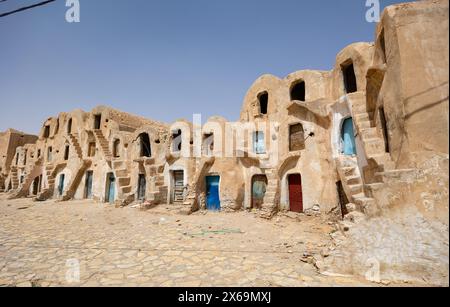 Ksar berbère fortifié à grenier de Médenine en Tunisie Banque D'Images