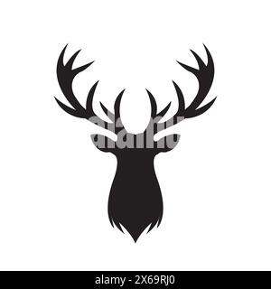 Logo Head Deer Illustration de Vecteur