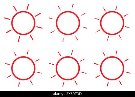 Symbole de l'icône du soleil illustration de la phase du soleil. Illustration de Vecteur