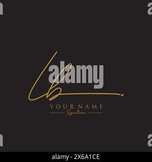Modèle de logo de signature LB Illustration de Vecteur