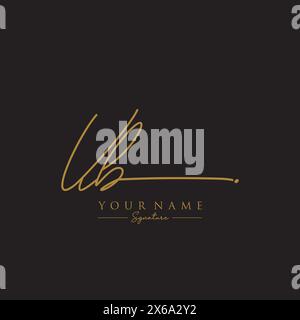 Modèle de logo de signature VB Illustration de Vecteur