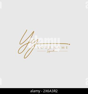 Modèle de logo de signature YY Illustration de Vecteur