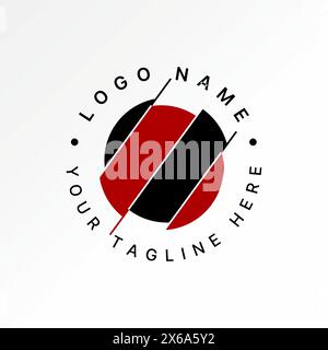 Conception de logo concept graphique créatif premium vecteur stock abstrait unique cercle de coupe de partie de tarte partie liée à la séparation de collection de diagramme Illustration de Vecteur