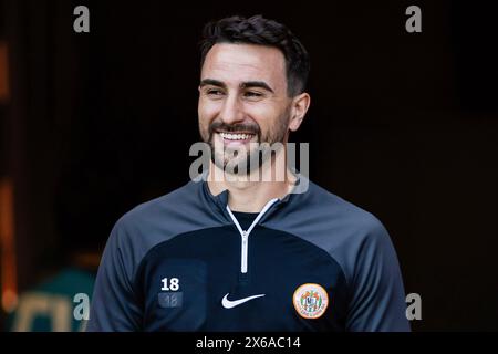 Lodz, Pologne. 12 mai 2024. Juan Munoz de Zaglebie vu lors du match de la Ligue polonaise PKO Ekstraklasa entre Widzew Lodz et Zaglebie Lubin au stade municipal de Widzew Lodz. Score final : Widzew Lodz 1:3 Zaglebie Lubin. Crédit : SOPA images Limited/Alamy Live News Banque D'Images