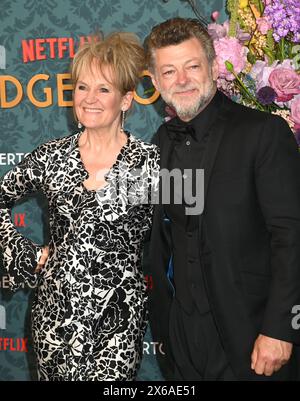 New York, États-Unis. 13 mai 2024. L'actrice Lorraine Ashbourne et l'acteur Andy Serkis assistent à la première Netflix de la troisième saison de Bridgerton le lundi 13 mai 2024 à Alice Tully Hall à New York. Photo de Louis Lanzano/UPI crédit : UPI/Alamy Live News Banque D'Images